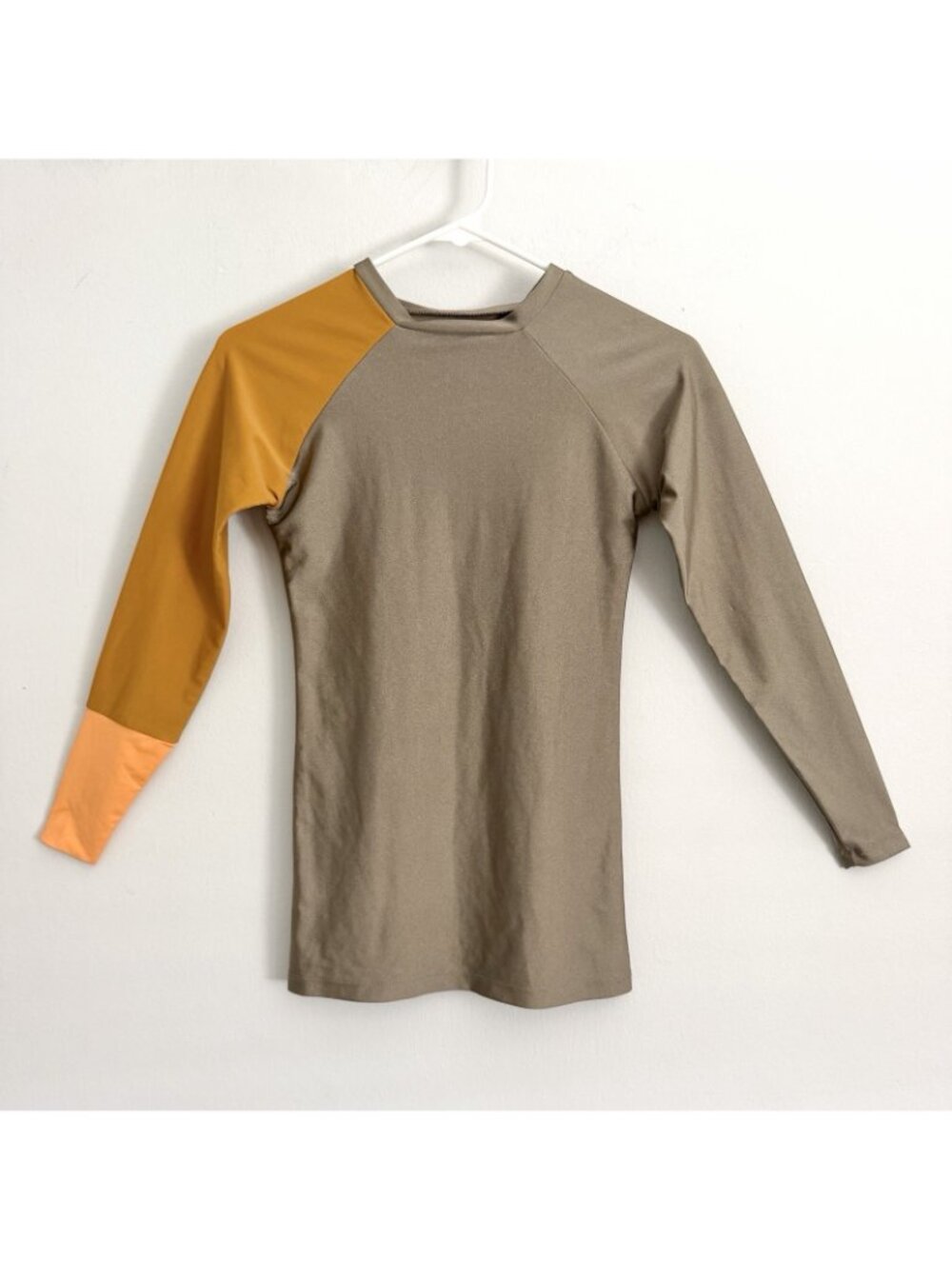 Seea Doheny Swim Rashguard Long Sleeve Marsala Brown Colorblock Women’s Sz Small - Picture 2 of 7